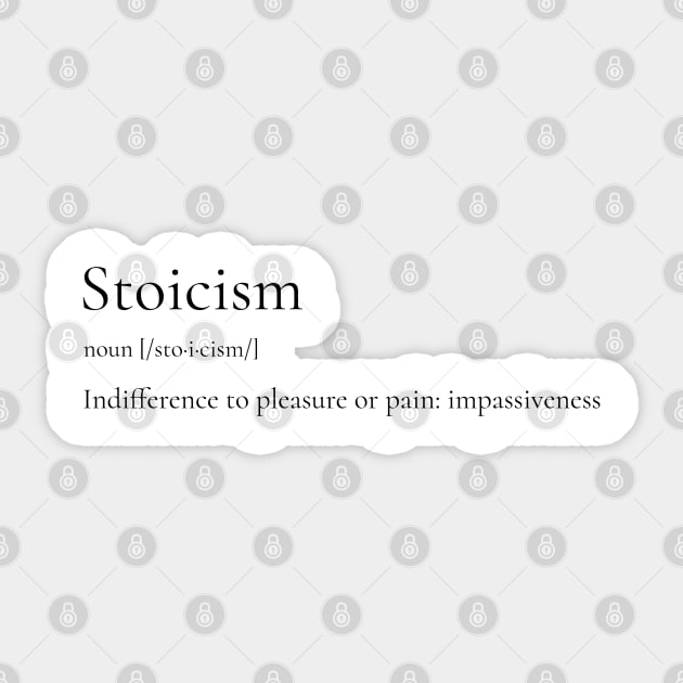 Stoicism Definition Sticker by StoicChimp